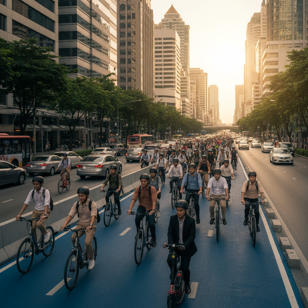 อนาคต EV ไทย 2026: เลนพิเศษหนุน E-Bike ขับขี่ปลอดภัย - future-ev-lane-ebike-2026