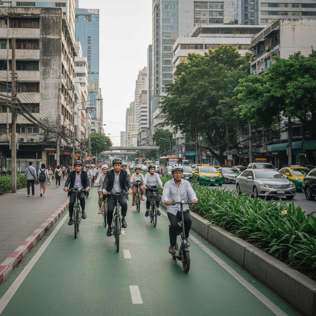 อนาคต EV 2026: จับตานโยบายรัฐ ดันเลนพิเศษหนุนใช้ E-Bike - future-ev-policy-ebike-lane