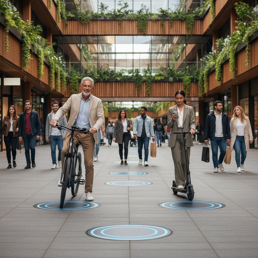 อนาคต EV ครึ่งปีหลัง 2026: แท่นชาร์จไร้สาย E-Bike - future-wireless-charging-ebike