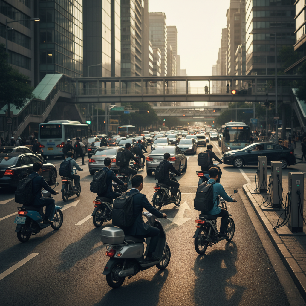 วิจัยโลกชี้! สกู๊ตเตอร์ EV จะเป็นพาหนะหลักคนกรุงปี 27 - global-urban-ev-scooter-trend