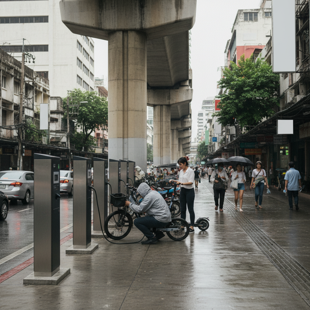 จับตาเทรนด์ EV 2026: รัฐจ่อขยายจุดชาร์จ E-Bike ทั่วกรุง - gov-ebike-charging-ev-trend