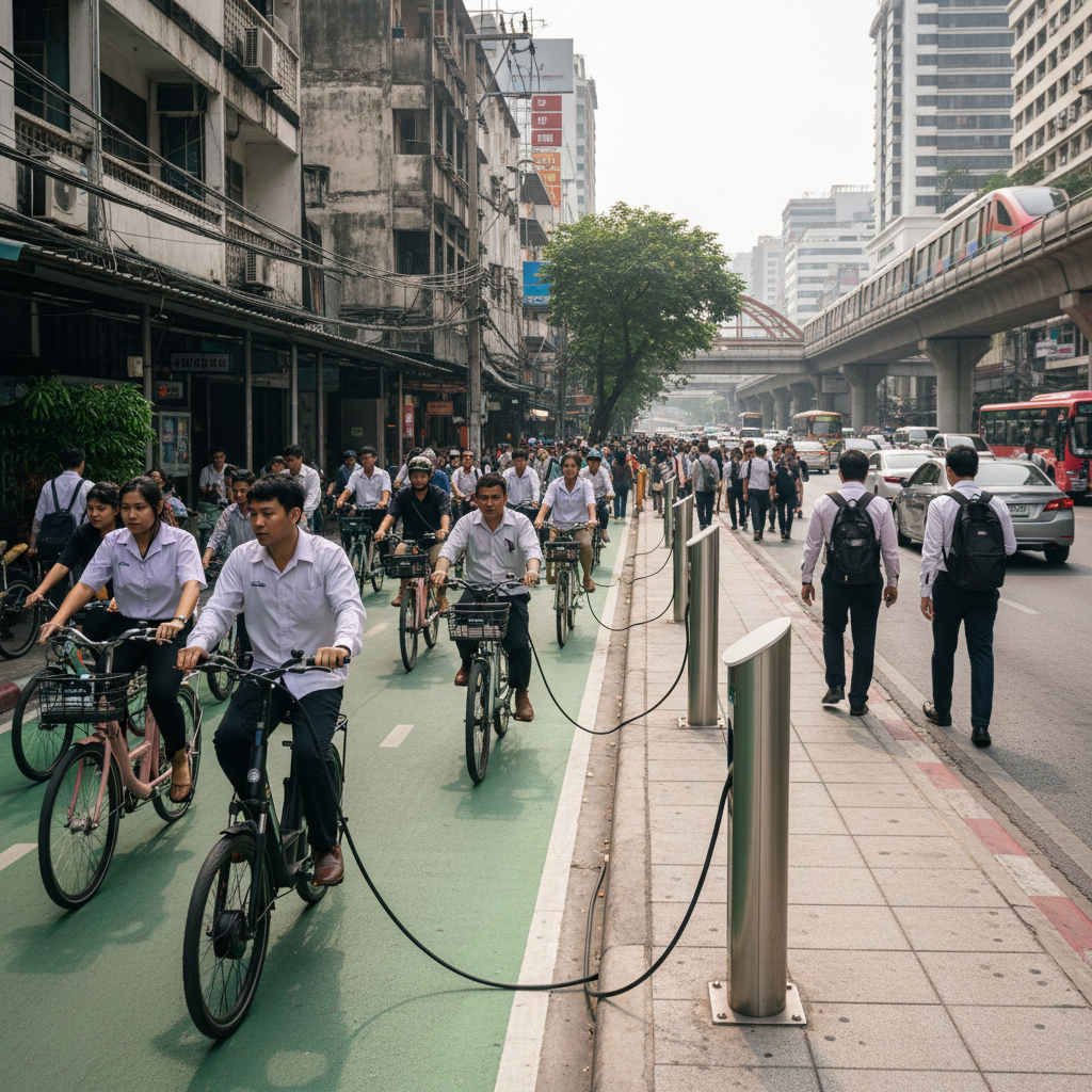 รัฐดันนโยบาย EV 2026: ผุดเลนพิเศษ E-Bike ทั่วกรุง - government-ev-policy-ebike-lane
