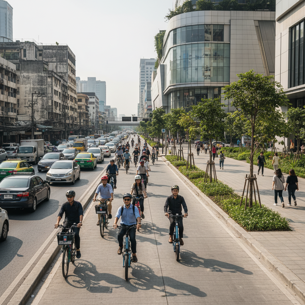 เทรนด์ไมโครโมบิลิตี้ 2026: ภาครัฐเล็งขยายเลน E-Bike ทั่วไทย - micro-mobility-ebike-lane-trend