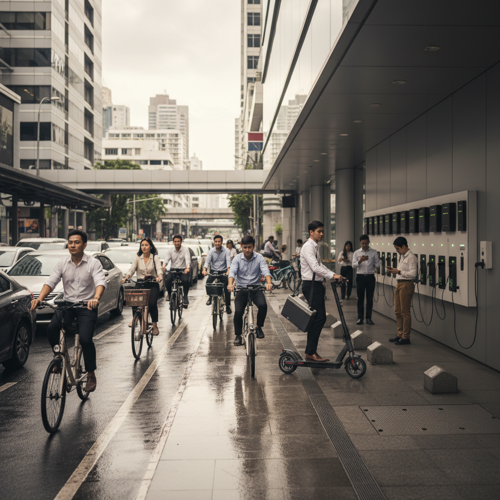เทรนด์ EV ออฟฟิศ 2026: E-Bike สกู๊ตเตอร์ ทางรอดคนกรุง - office-ev-ebike-commute-trend