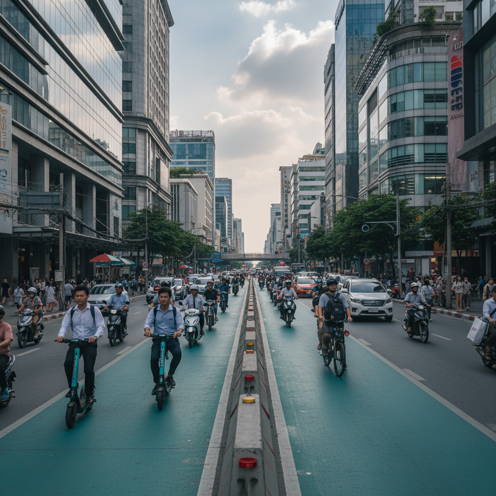 ลุ้นนโยบาย 2026: นำร่องเลนพิเศษ E-Scooter ในเมือง - pilot-escooter-lane-policy-2026