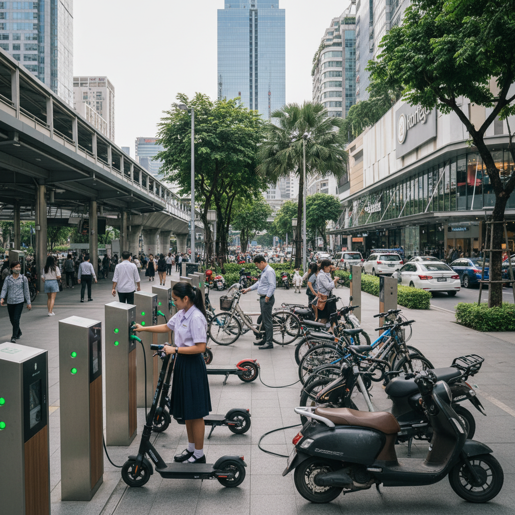 เทรนด์ 2026! จุด Charging สาธารณะ E-Bike จ่อขยายทั่วไทย - public-charging-station-ebike-trend