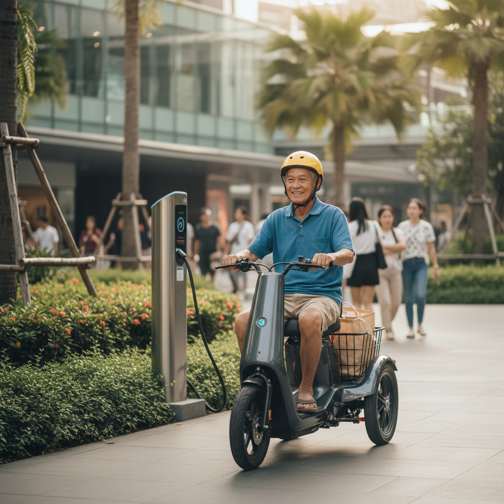 เทรนด์ EV ผู้สูงวัย 2026: E-Bike 3 ล้อ ขับขี่ปลอดภัยขั้นสุด - senior-ebike-safety-trend-2026