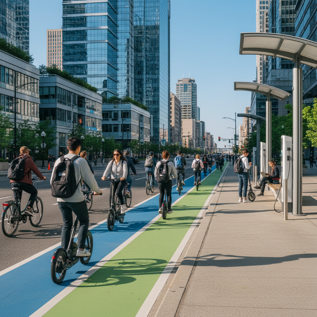 เทรนด์เมืองใหม่ 2026: เลนพิเศษ E-Bike และจุดชาร์จฟรี - smart-city-ebike-charging-policy