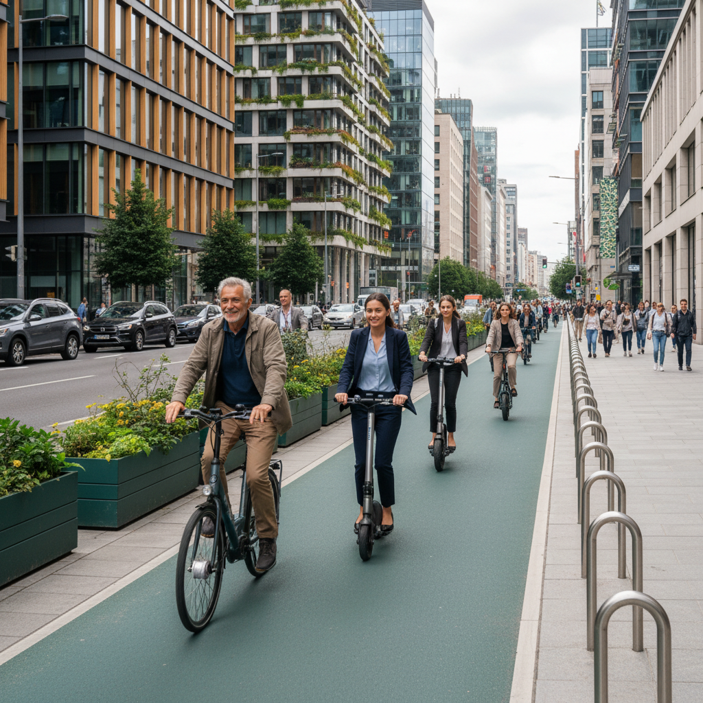 เทรนด์สมาร์ทซิตี้ 2026: เลนพิเศษ E-Bike ขับขี่ปลอดภัย - smart-city-ebike-lane-2026
