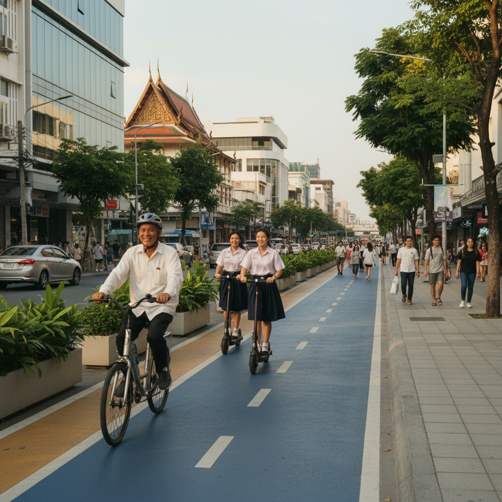 จับตา Smart City ปลายปี 2026 ไทยเตรียมขยายเลนพิเศษ E-Bike? - smart-city-ebike-lane-2026