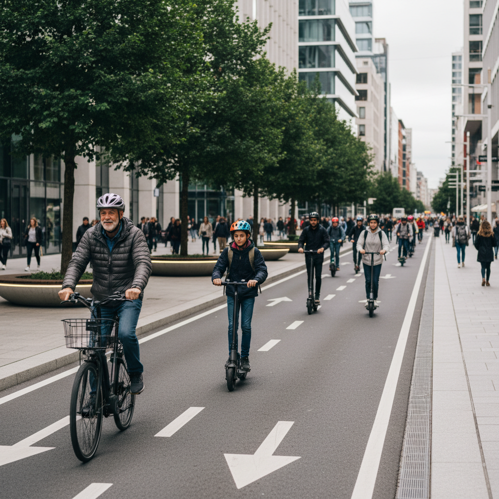 อัปเดตนโยบาย 2026! เตรียมผุดเลนพิเศษ E-Bike ปลอดภัยทุกวัย - smart-city-ebike-lane-policy