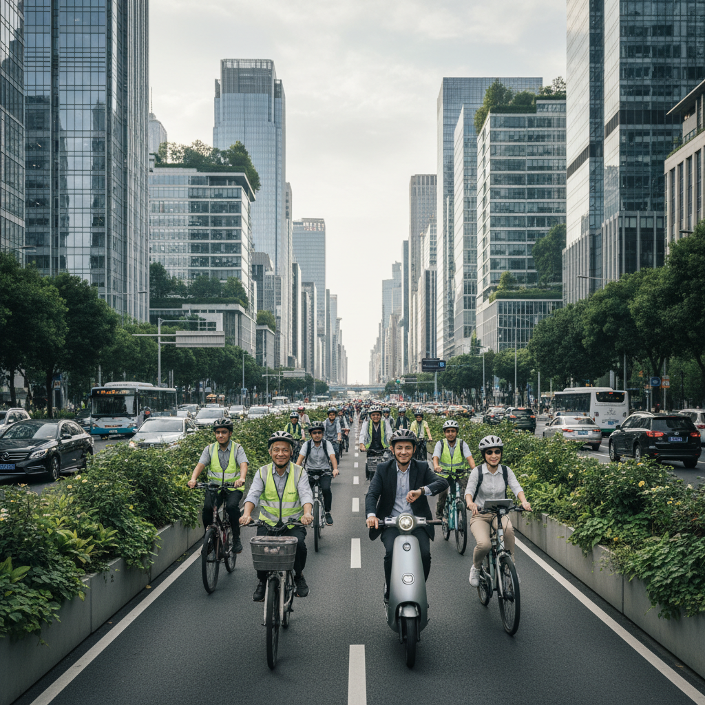 เทรนด์เมืองใหม่ 2026: เลน E-Bike ปลอดภัย หนุนลดค่าน้ำมัน - smart-city-ebike-lane-trend