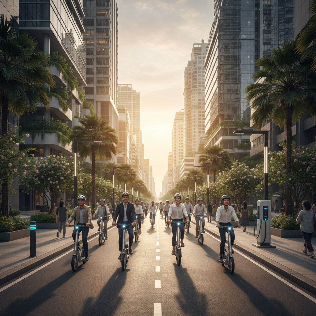 วิเคราะห์เทรนด์ปี 26! รัฐเตรียมผุดเลนพิเศษหนุน E-Bike - smart-city-ebike-lane-trend