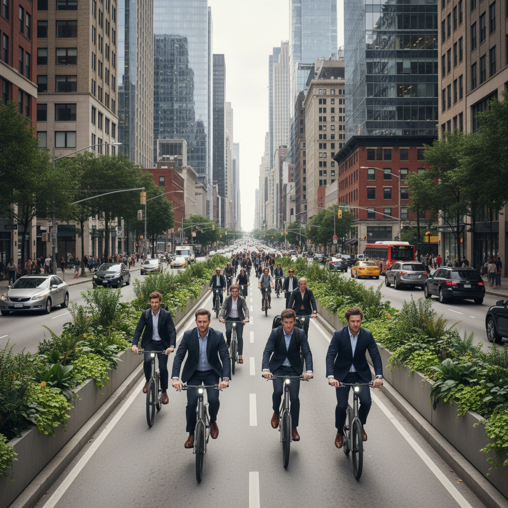 เทรนด์ผังเมือง 2026: ขยายเลน E-Bike รับกระแสพลังงานสะอาด - smart-city-ebike-lane-trend