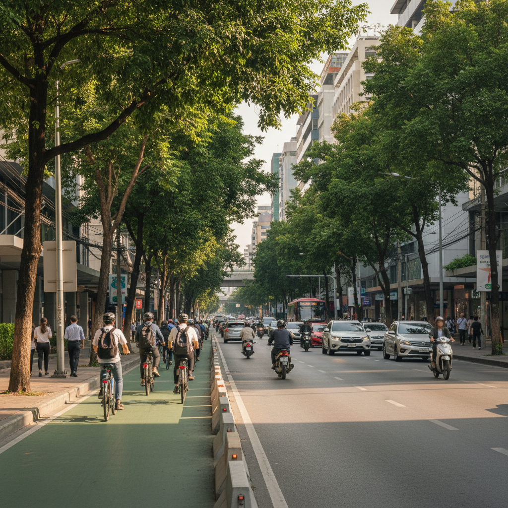 เทรนด์รัฐ 2026: เลนพิเศษ E-Bike ขับขี่ปลอดภัยทั่วเมือง - smart-ev-lane-ebike-2026