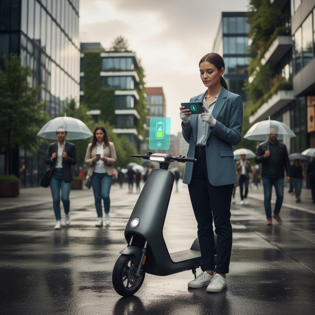 เทรนด์ EV 2026! สกู๊ตเตอร์ IoT แจ้งเตือนชาร์จผ่านมือถือ - smart-iot-electric-scooter-trend