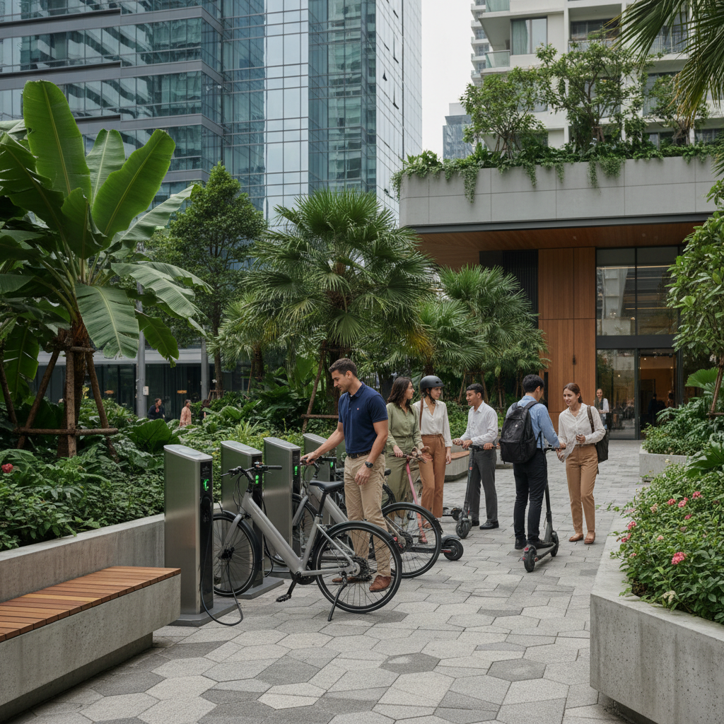 เทรนด์ Smart Mobility 2026: ออฟฟิศแห่ตั้งจุดชาร์จ E-Bike - smart-mobility-ebike-charging-trend