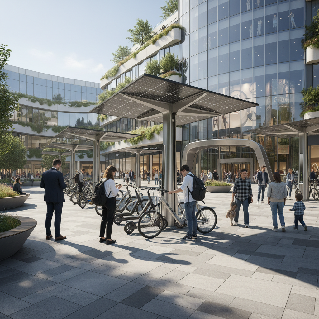 วิเคราะห์ตลาด 2026: จุดชาร์จพลังงานแสงอาทิตย์ดันยอด E-Bike - solar-charging-ebike-ev-trend