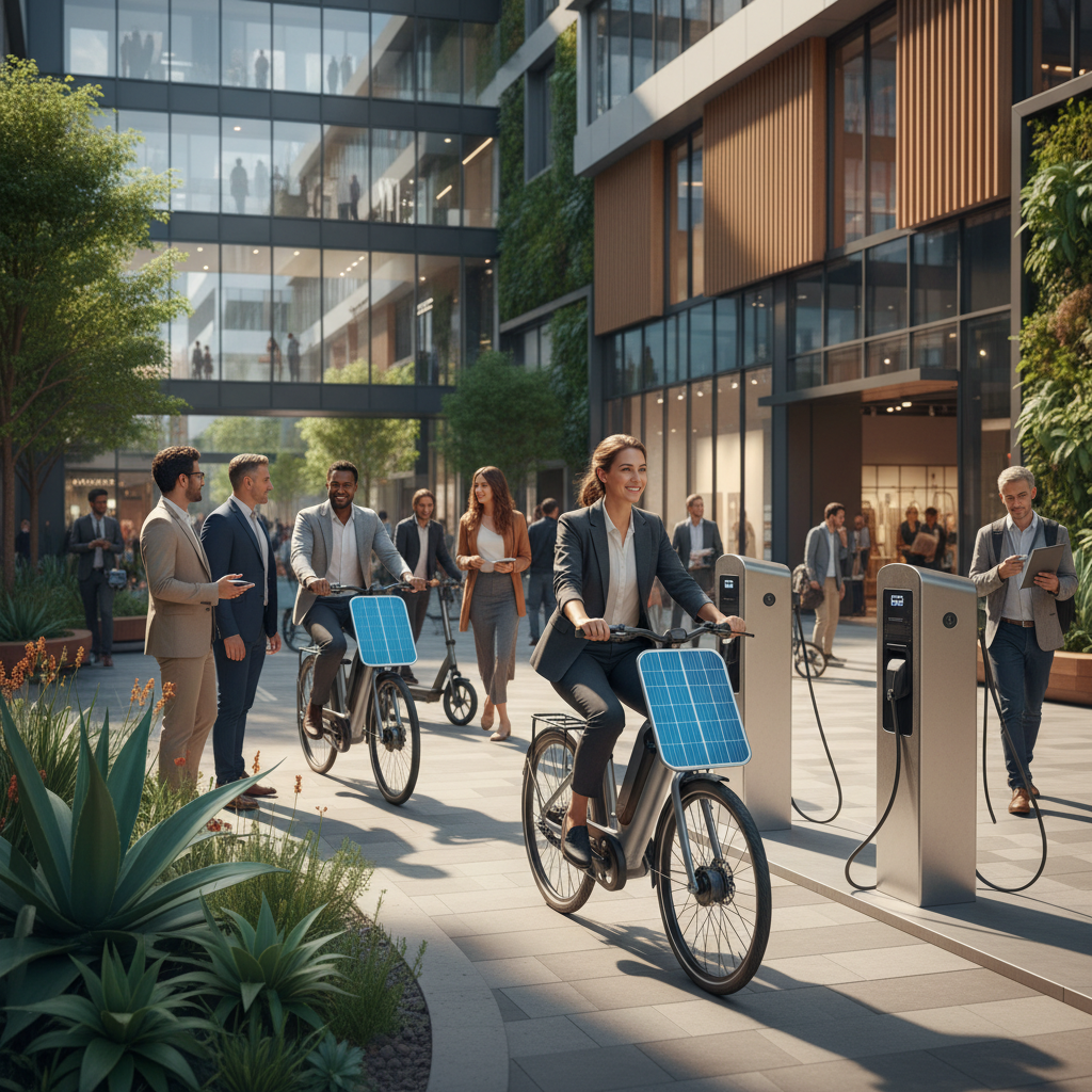 เทรนด์ EV ปี 2027! นวัตกรรม E-Bike ชาร์จพลังงานแสงอาทิตย์ - solar-charging-ebike-ev-trend