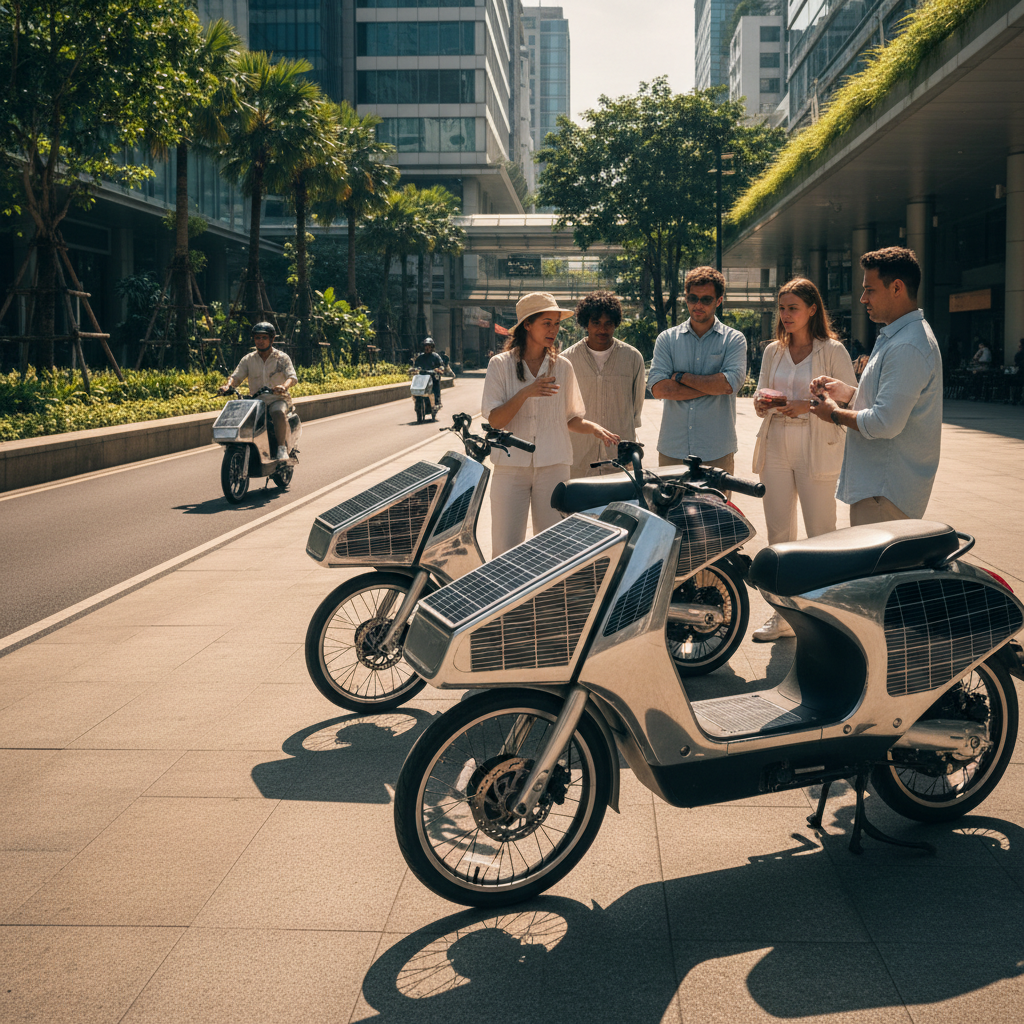 เทรนด์ EV 2026! E-Bike ชาร์จพลังงานแสงอาทิตย์ในตัว - solar-charging-ebike-ev