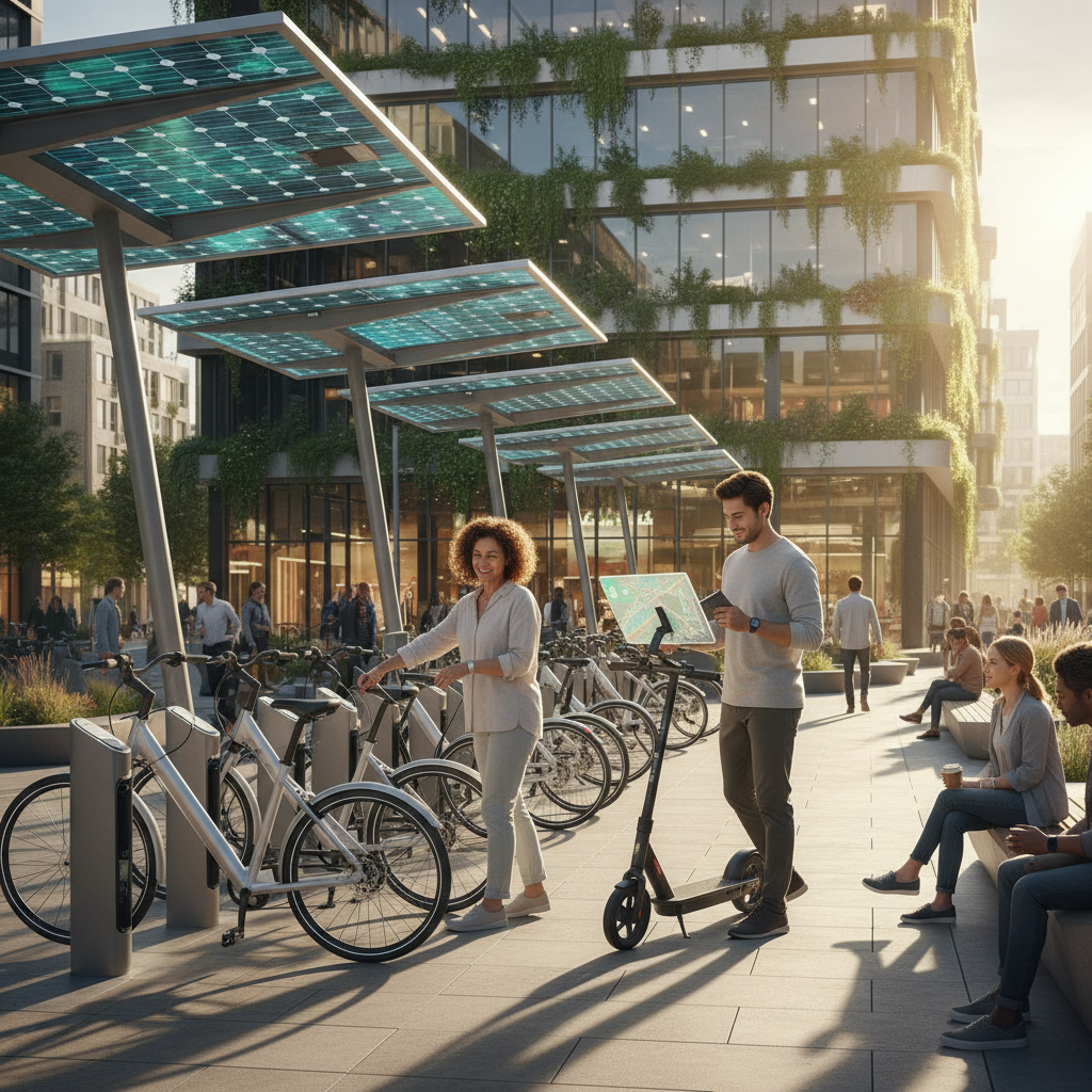 อนาคต EV 2027! เทรนด์ชาร์จ E-Bike ด้วยพลังงานแสงอาทิตย์ - solar-charging-ebike-future-trend