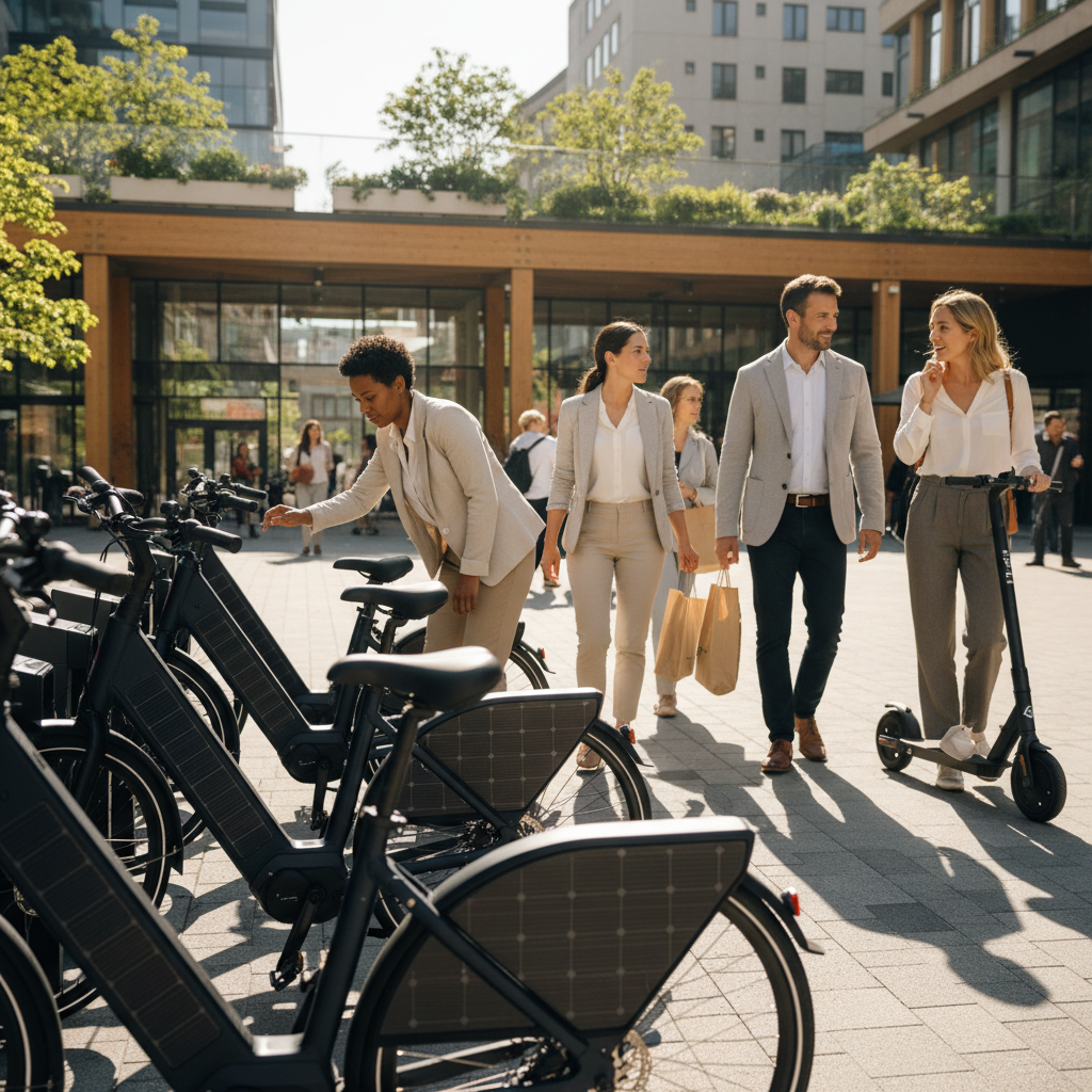 เทรนด์ EV โลก 2026! E-Bike ชาร์จพลังงานแสงอาทิตย์ - solar-charging-ebike-trend