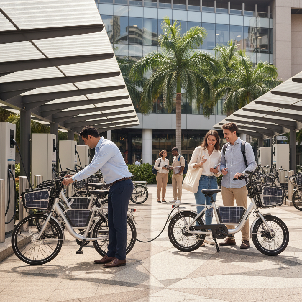 เทรนด์พลังงาน 2027! E-Bike ชาร์จโซลาร์เซลล์ เซฟสุดๆ - solar-charging-ebike-trend