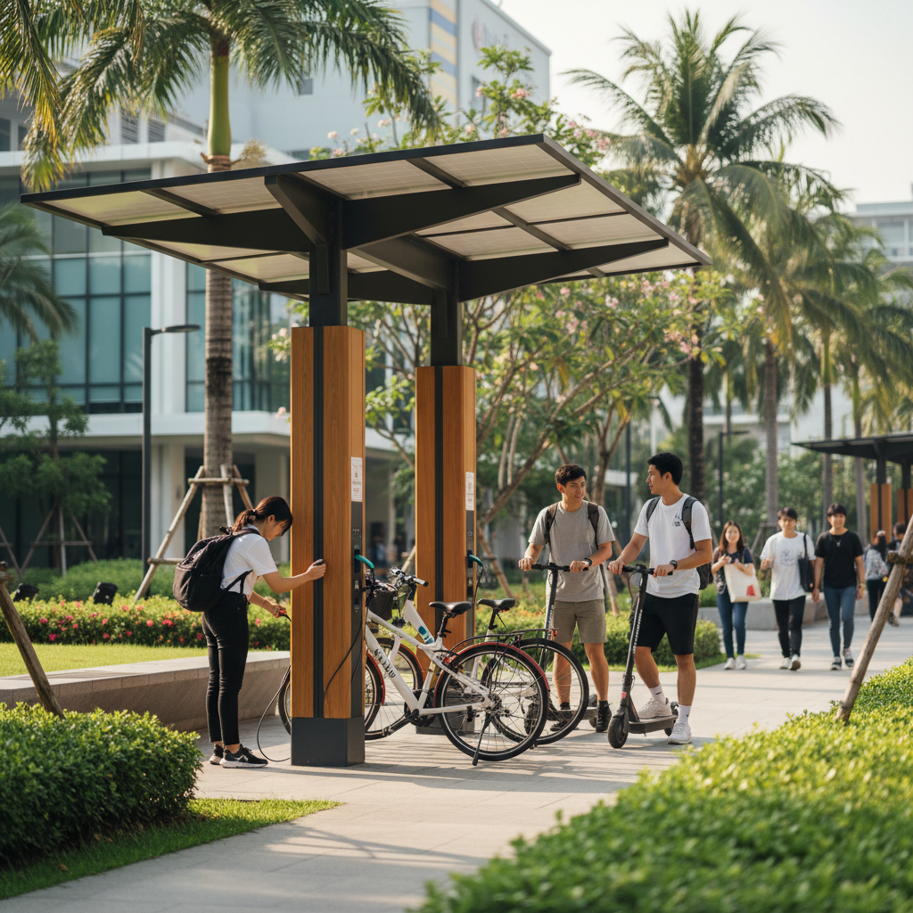 อนาคต EV ไทย! เทรนด์จุดชาร์จโซลาร์เซลล์ E-Bike ปลายปี 26 - solar-charging-ebike-trend-2026
