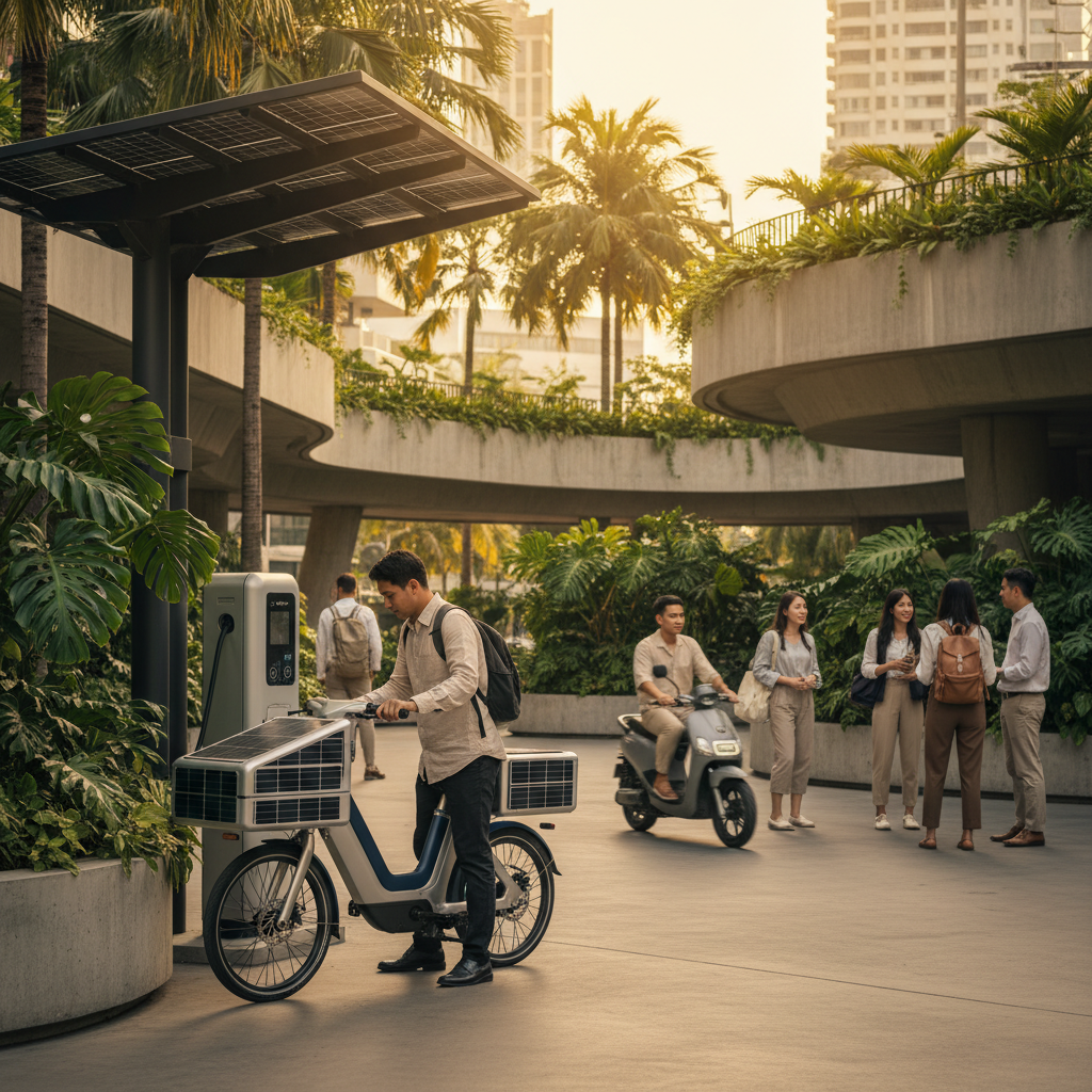 เจาะเทรนด์โลก 2026: นวัตกรรม E-Bike ชาร์จพลังงานแสงอาทิตย์ - solar-charging-ebike-trend-2026