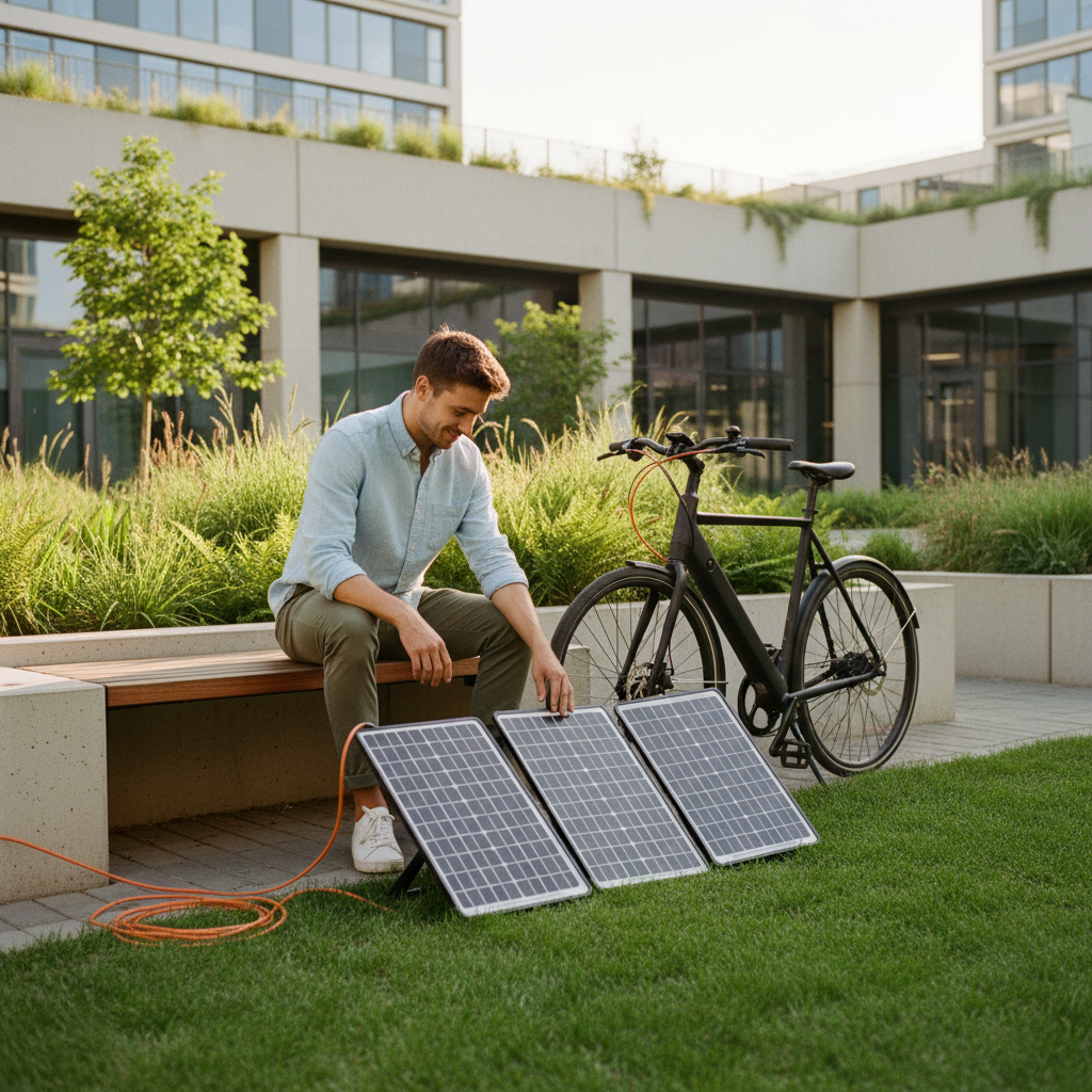เทรนด์ EV 2026: ชาร์จ E-Bike ด้วยโซลาร์เซลล์ ประหยัดขั้นสุด - solar-charging-ebike-trend-2026