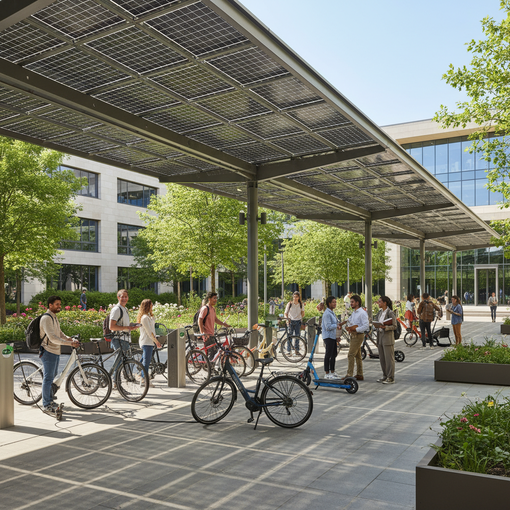 จับตาเทรนด์ปลายปี 26! จุดชาร์จโซลาร์เซลล์หนุน E-Bike สุดปัง - solar-charging-ebike-trend-2026
