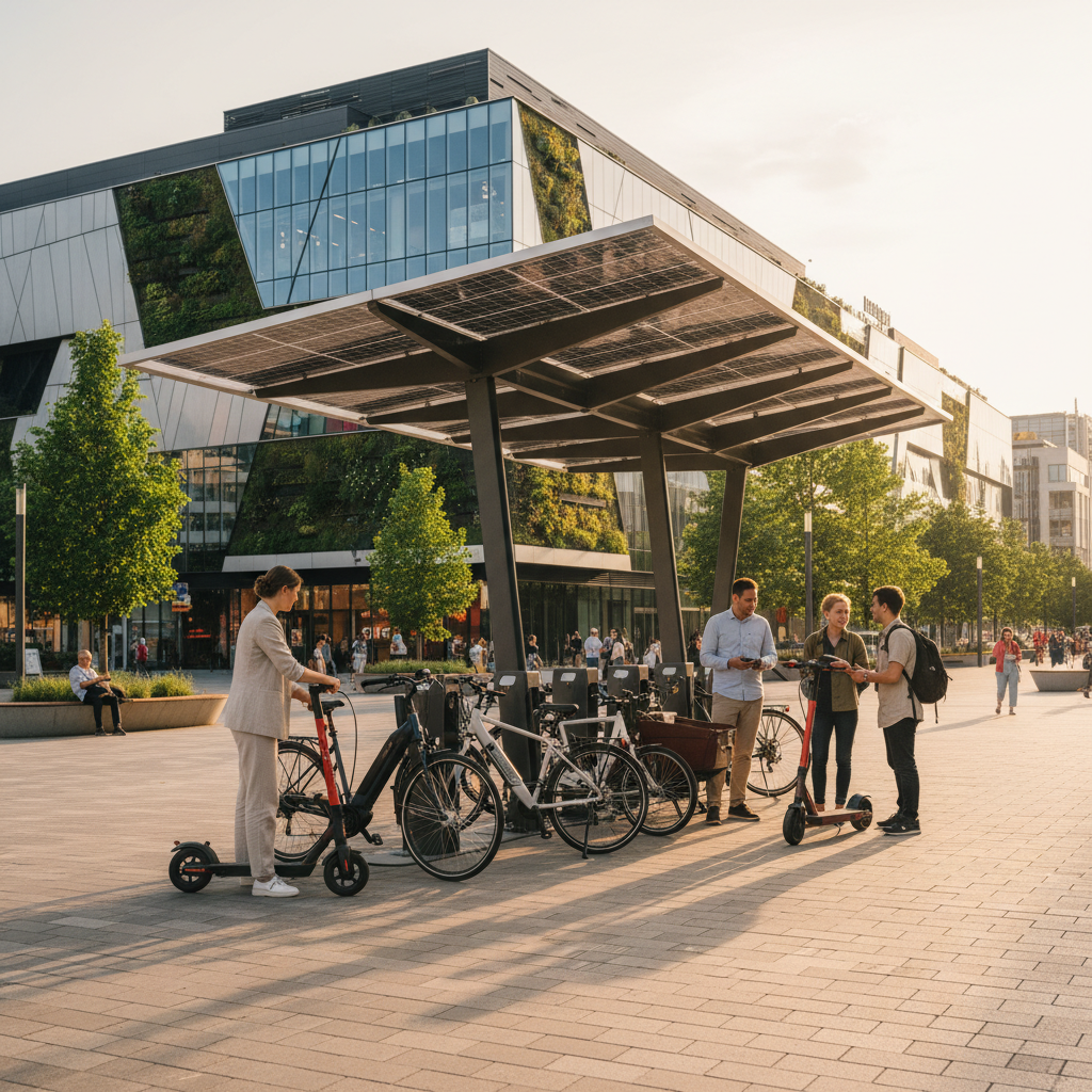 เทรนด์ EV 2026: โซลาร์เซลล์ จุดชาร์จ E-Bike แห่งอนาคต - solar-charging-ev-ebike-trend