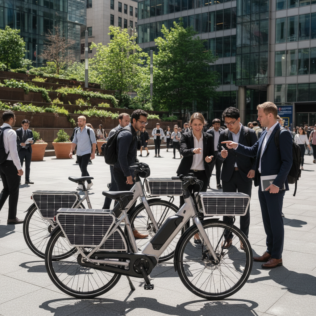 เทรนด์ EV 2026: E-Bike โซลาร์เซลล์ ชาร์จไฟเองขณะจอด - solar-ebike-charging-future-trend