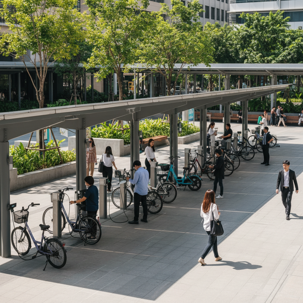 เจาะเทรนด์ 2026: ฮับชาร์จ E-Bike พลังงานแสงอาทิตย์ - solar-ebike-charging-trend