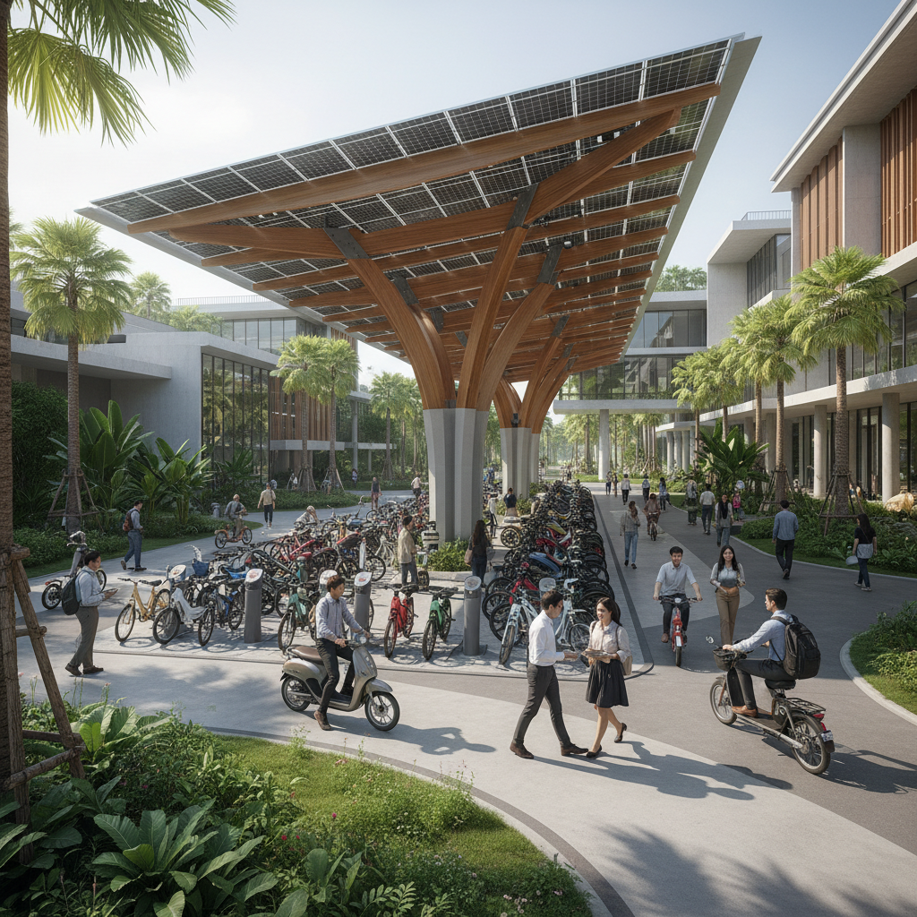 เทรนด์อนาคต 2026: จุดชาร์จ E-Bike พลังงานแสงอาทิตย์มาแรง - solar-ebike-charging-trend