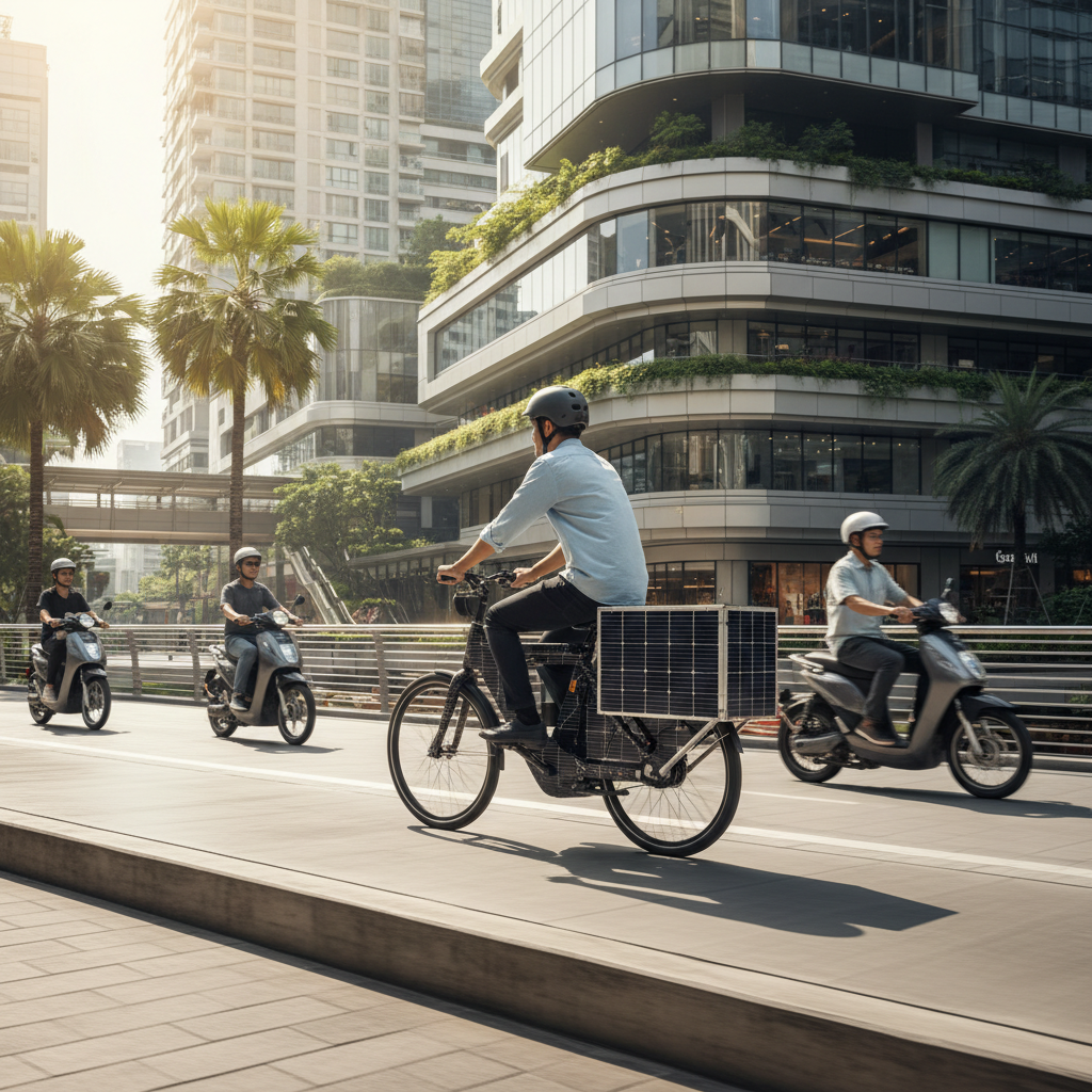 อนาคต EV 2027! E-Bike พลังงานแสงอาทิตย์ ชาร์จไฟขณะขับขี่ - solar-ebike-ev-trend-2027