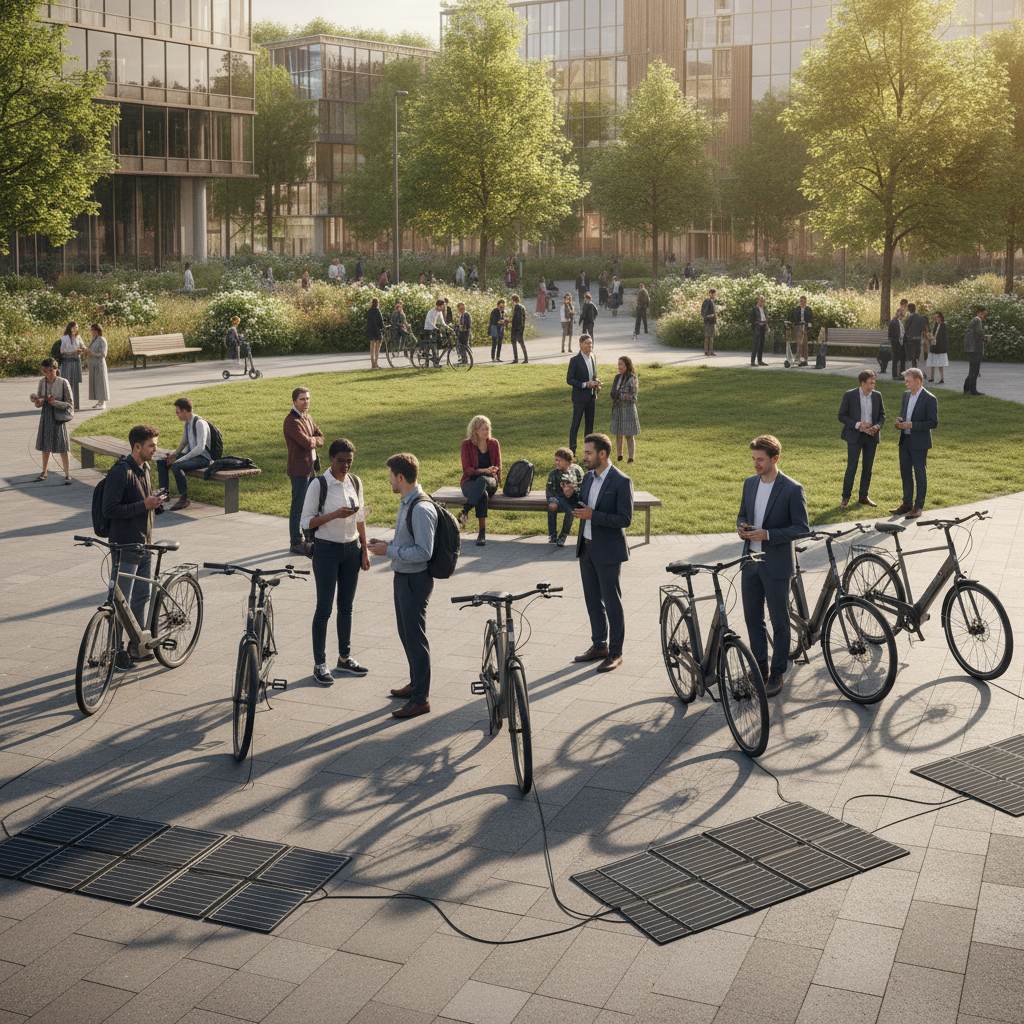 เทรนด์ EV 2026: นวัตกรรมชาร์จ E-Bike ด้วยพลังงานแสงอาทิตย์ - solar-power-ebike-ev-trend