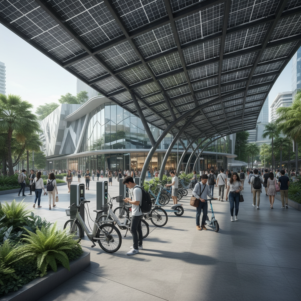 เทรนด์ EV 2026: ชาร์จ E-Bike โซลาร์เซลล์ ประหยัดสุด - solar-powered-ebike-charging-2026