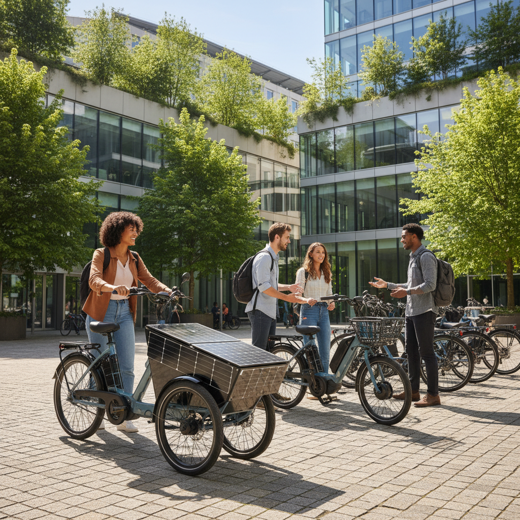 เทรนด์ EV อนาคต: E-Bike ชาร์จพลังงานแสงอาทิตย์ในตัว - solar-powered-ebike-ev-trend