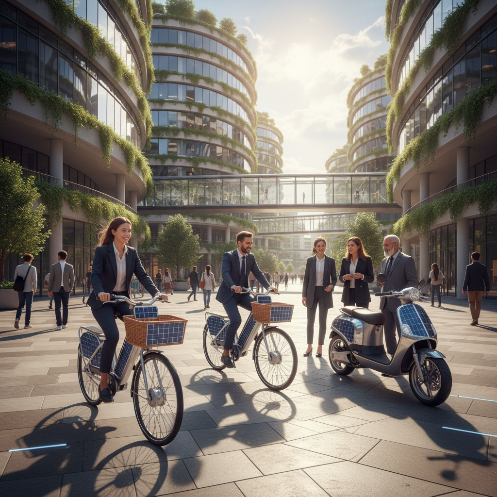 เทรนด์ EV ปี 2026! E-Bike พลังงานแสงอาทิตย์ชาร์จเองได้ - solar-powered-ebike-trend