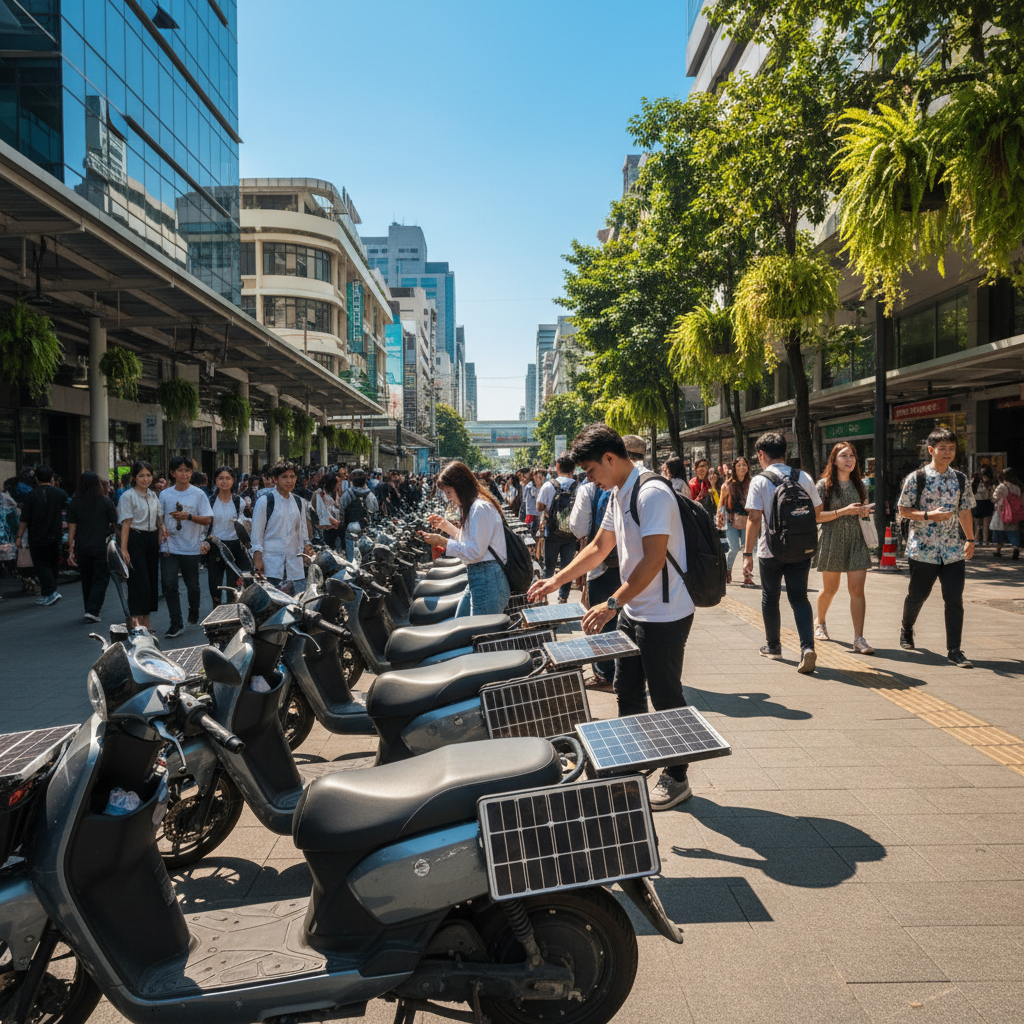 เทรนด์ EV 2026: สกู๊ตเตอร์พลังงานแสงอาทิตย์เตรียมบุกไทย - solar-powered-scooter-ev-trend
