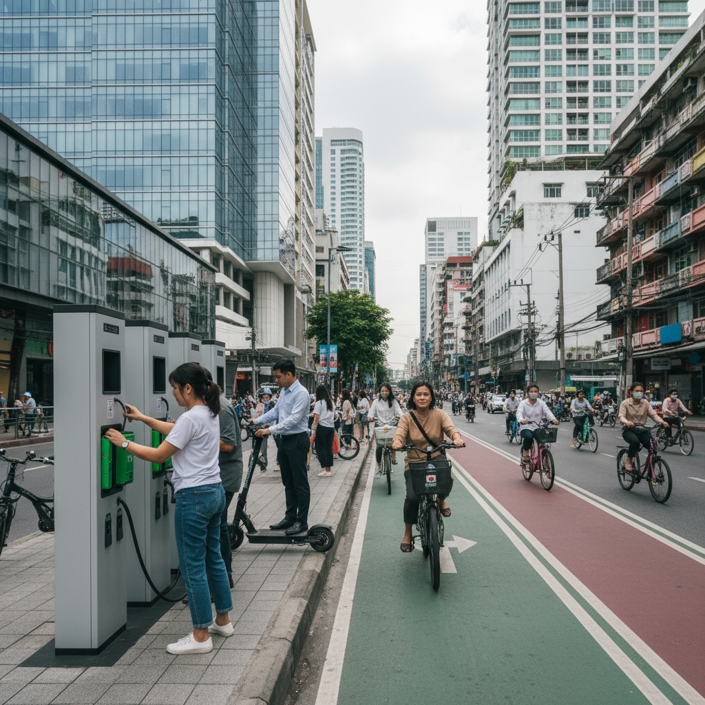 เทรนด์ EV ไทย 2026: ขยายจุดชาร์จหนุนคนใช้ E-Bike สุดคุ้ม - thai-ev-charging-ebike-trend