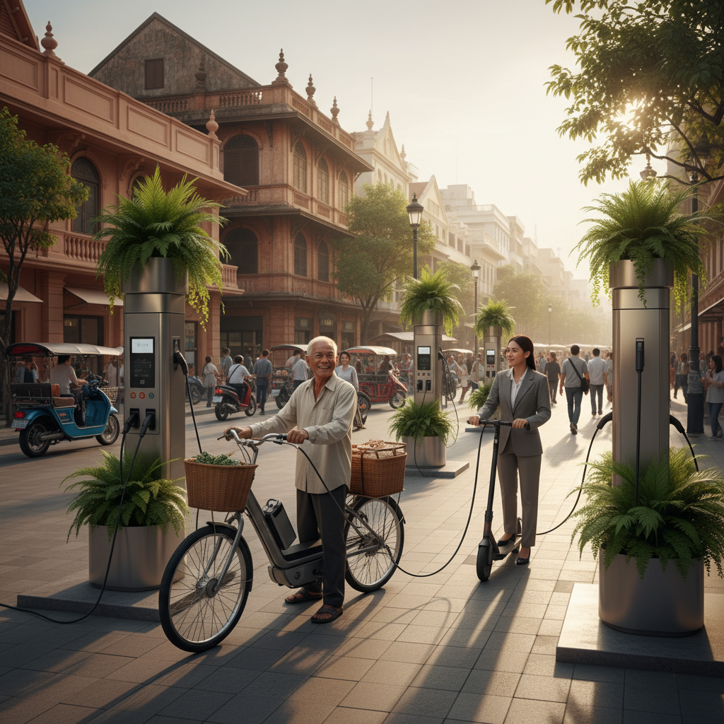 รัฐหนุนสถานีชาร์จ EV ทั่วไทย ดันยอด E-Bike พุ่งปลายปี 69 - thai-ev-charging-station-trend