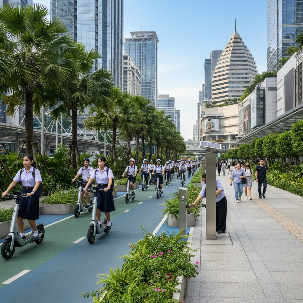 เทรนด์ EV ไทย 2026: จับตาโปรเจกต์เลน E-Bike พิเศษในเมือง - thai-ev-ebike-lane-trend