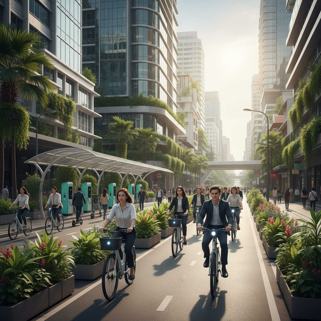อนาคต EV ไทย: นโยบาย Smart City ดันใช้ E-Bike ลดค่าน้ำมัน - thai-smart-city-ebike-ev