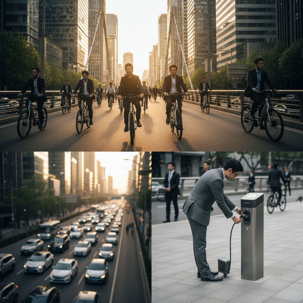 เจาะเทรนด์ EV ปลายปี 26! วัยทำงานหนีรถติด ซบ E-Bike ชาร์จไว - urban-worker-ebike-ev-trend