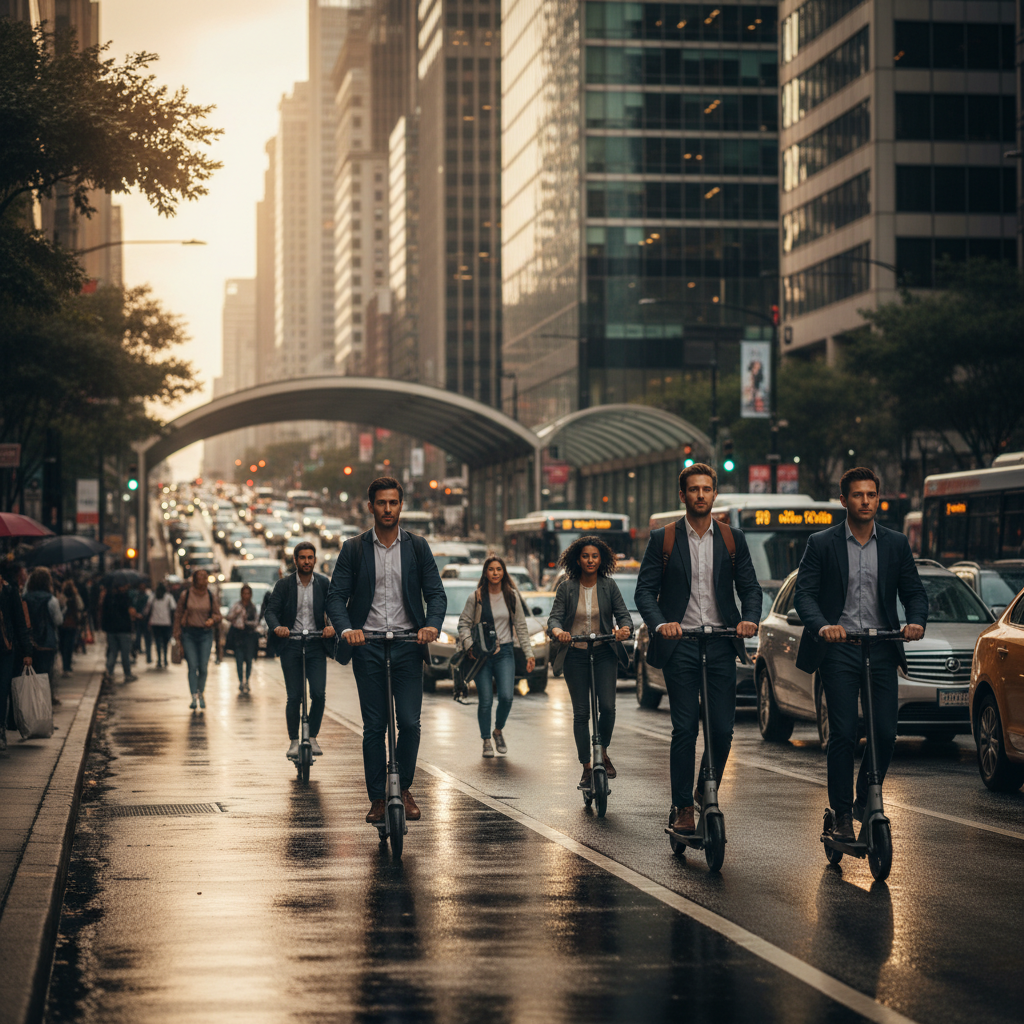 จับตาเทรนด์ปลายปี 2026: สกู๊ตเตอร์ EV ทางรอดมนุษย์เงินเดือน - urban-working-ev-scooter-trend