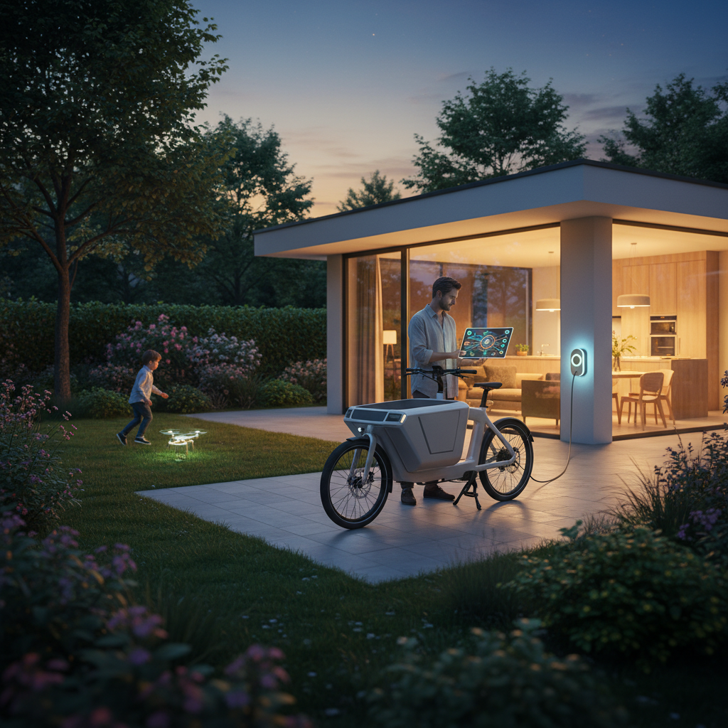 เทรนด์ EV 2027! ระบบ V2G ให้ E-Bike จ่ายไฟกลับสู่บ้าน - v2g-ebike-home-energy-trend
