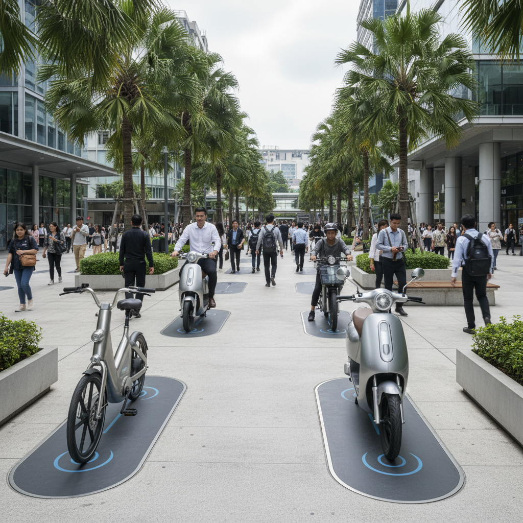 เทรนด์ EV 2026! ลานชาร์จไร้สาย E-Bike เตรียมเข้าไทย - wireless-charging-ebike-ev-trend