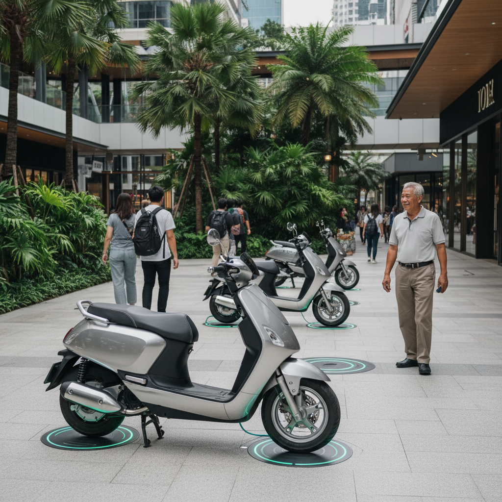 เทรนด์ 2026: สกู๊ตเตอร์ไฟฟ้าชาร์จไร้สาย จอดปุ๊บชาร์จปั๊บ - wireless-charging-scooter-trend